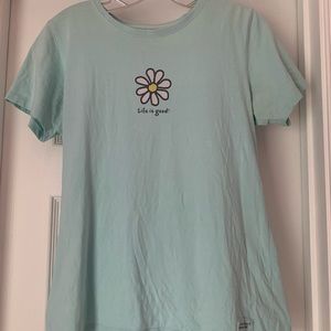 Life Is Good flower shirt